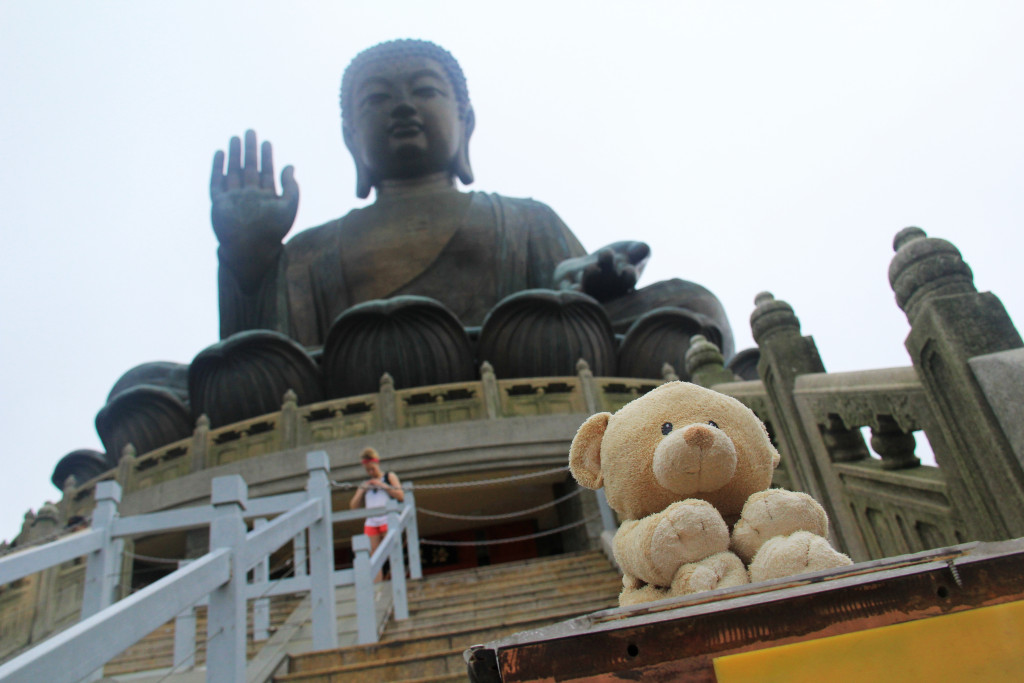 The 112 foot tall bronze Buddha statue.