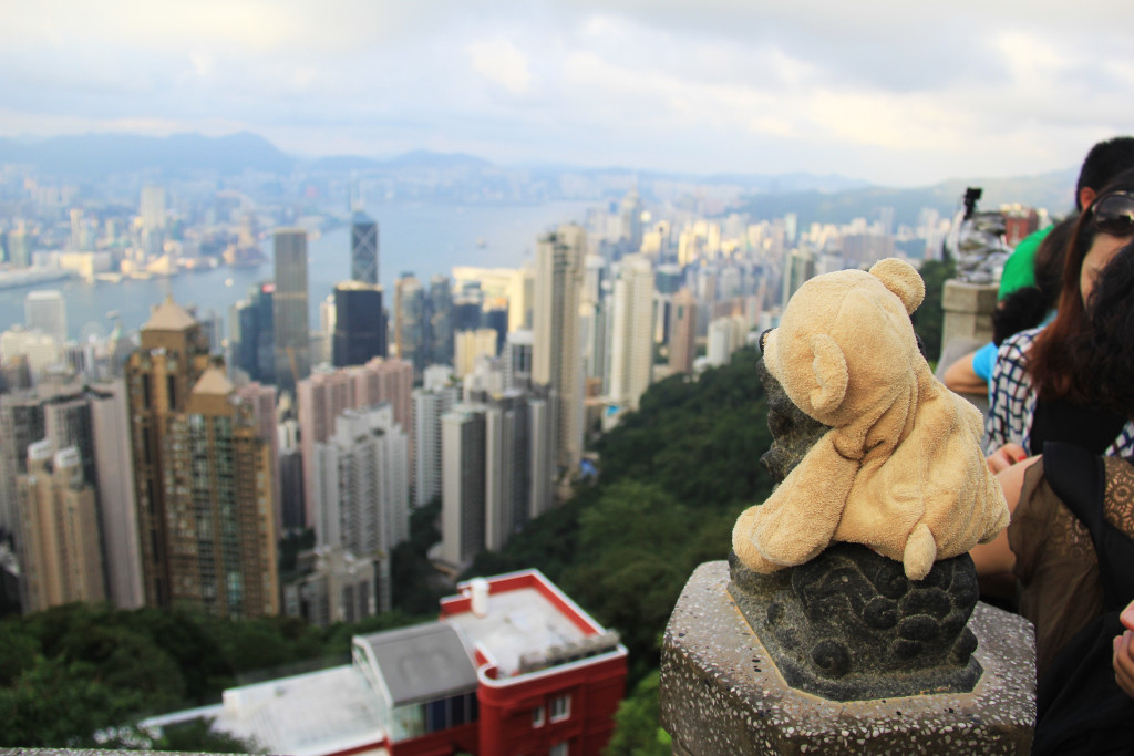 View of Hong Kong from the top of Victoria Peak.