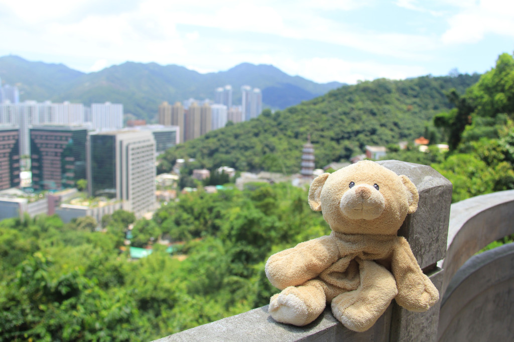 View of Hong Kong's high-rises from the temple.
