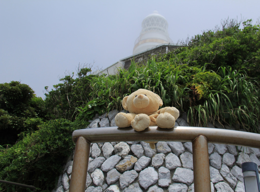 Hazy view of the lighthouse.