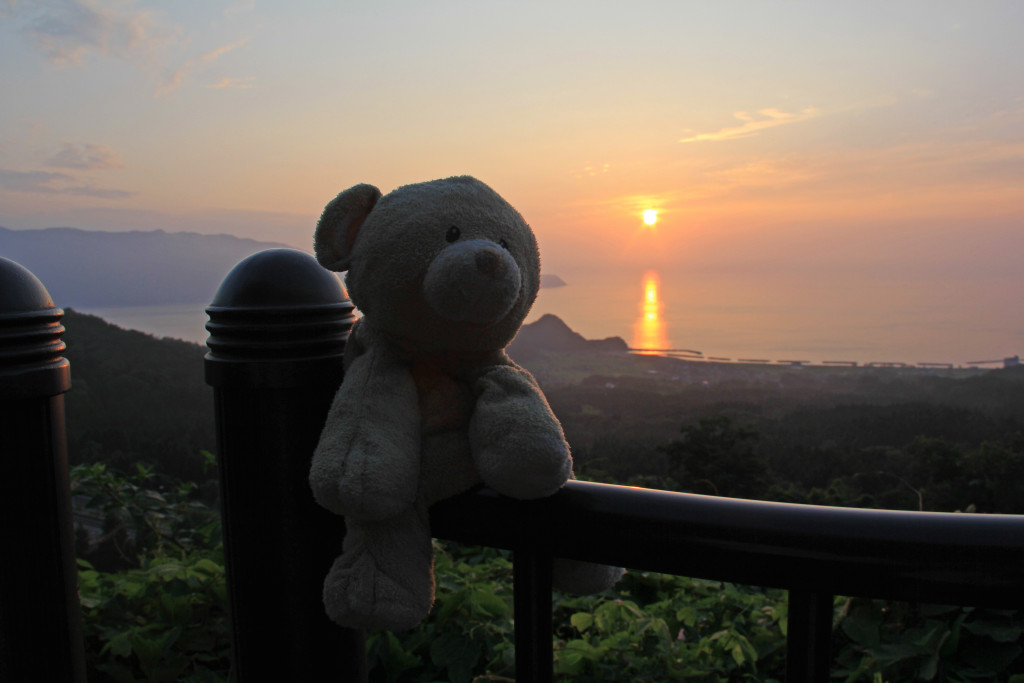 View of the sunset from service area.