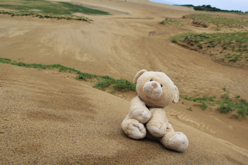 Long stretch of sand.