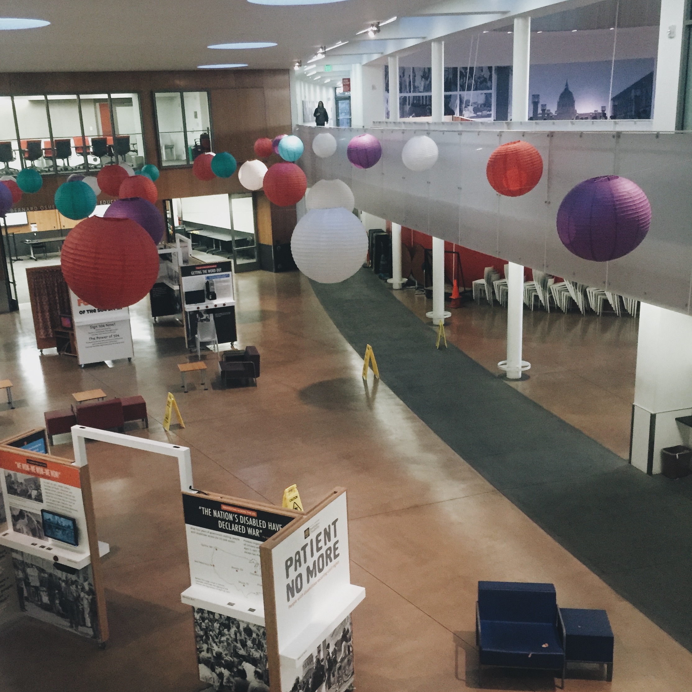 Luckily, I was able to see the Patient No More exhibit within the building, which further explored the Section 504 protests, and retold the history of the Bay Area’s involvement in the Disability Rights Movement as the 25th anniversary of the Americans with Disabilities Act approaches