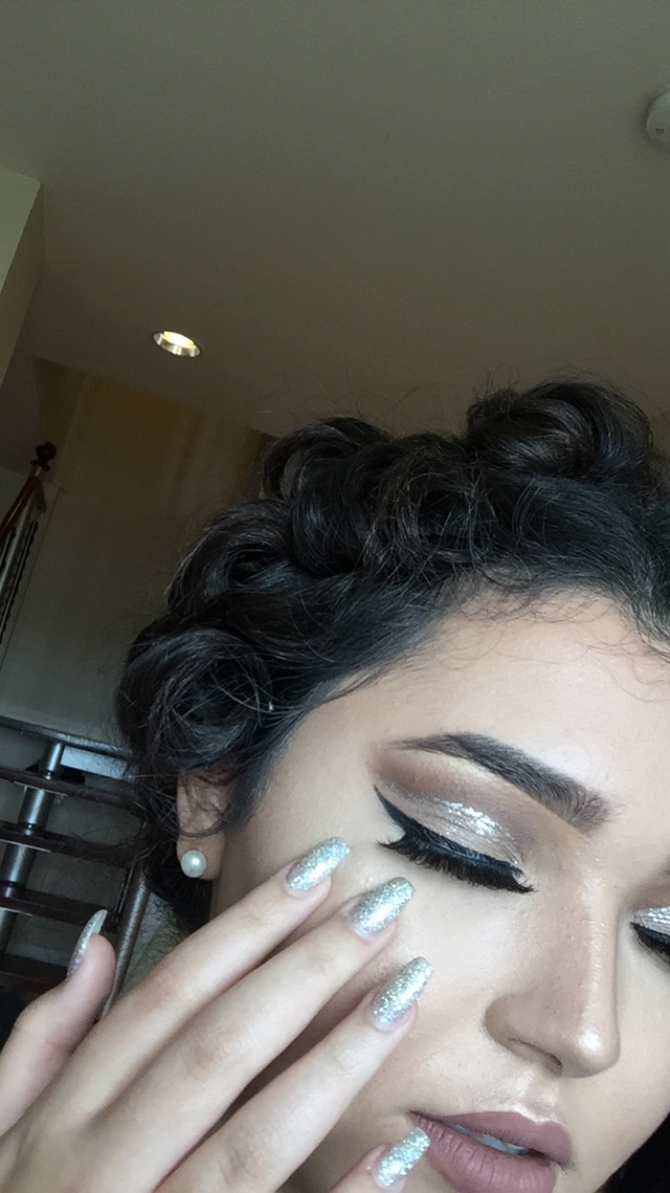 My prom makeup up close and personal.