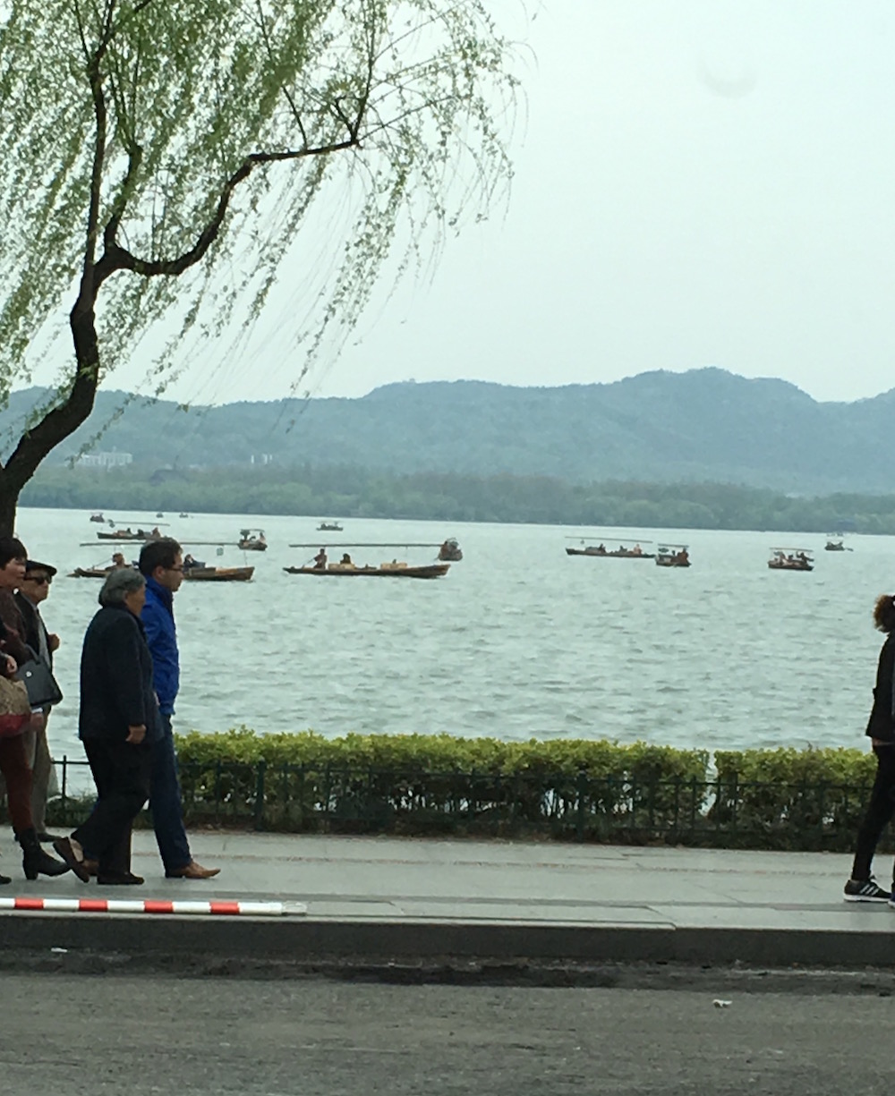 On the bus to the monastery in HangZhou, we passed this beautiful river with traditional boats. Supposedly, it is a very famous river, though I don't know much about it. There is a little stone bridge that is built across this river called The Snow Bridge because when it snows, it covers the the bridge and makes it disappear. 