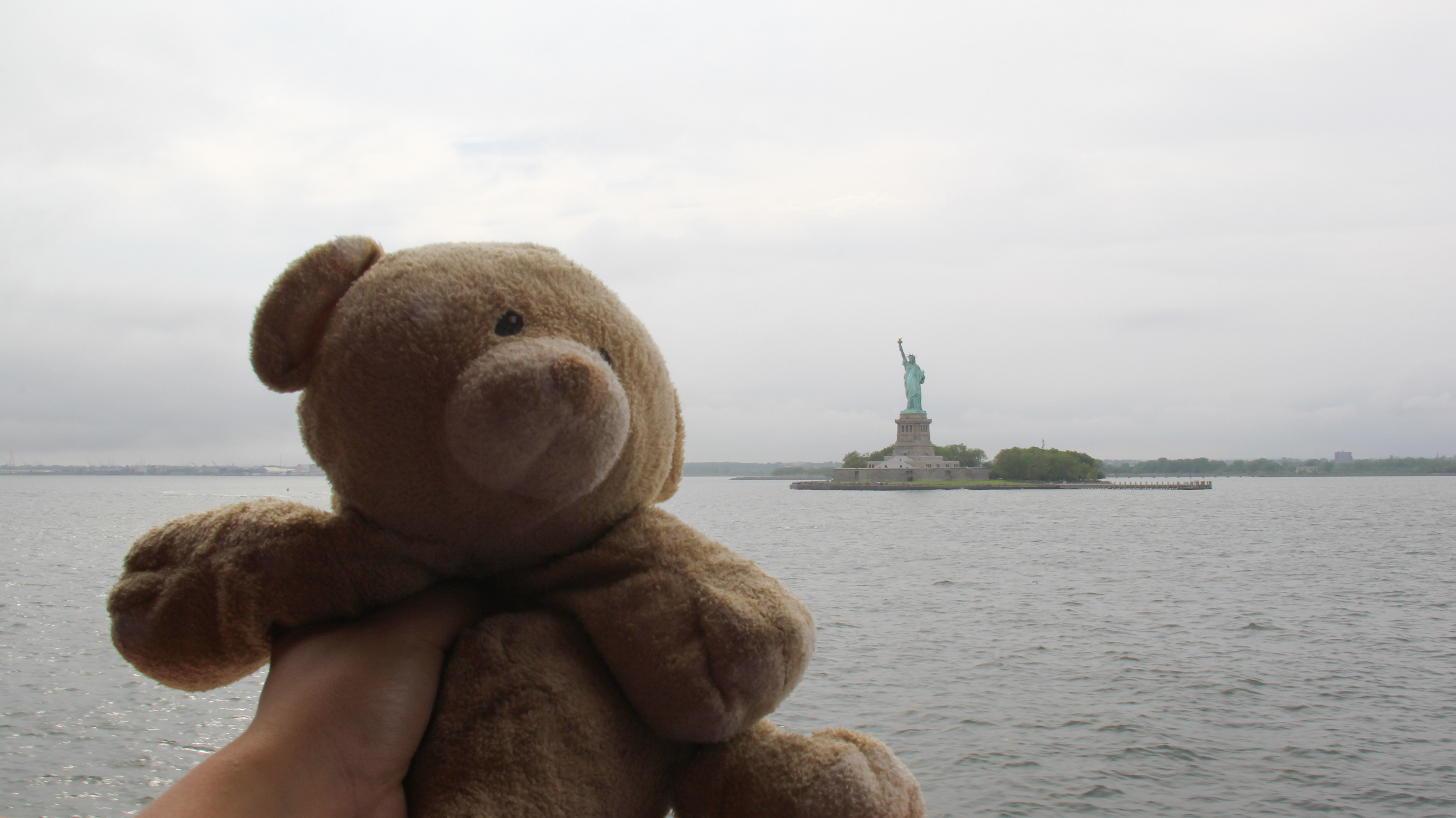 Passing by the Statue of Liberty.
