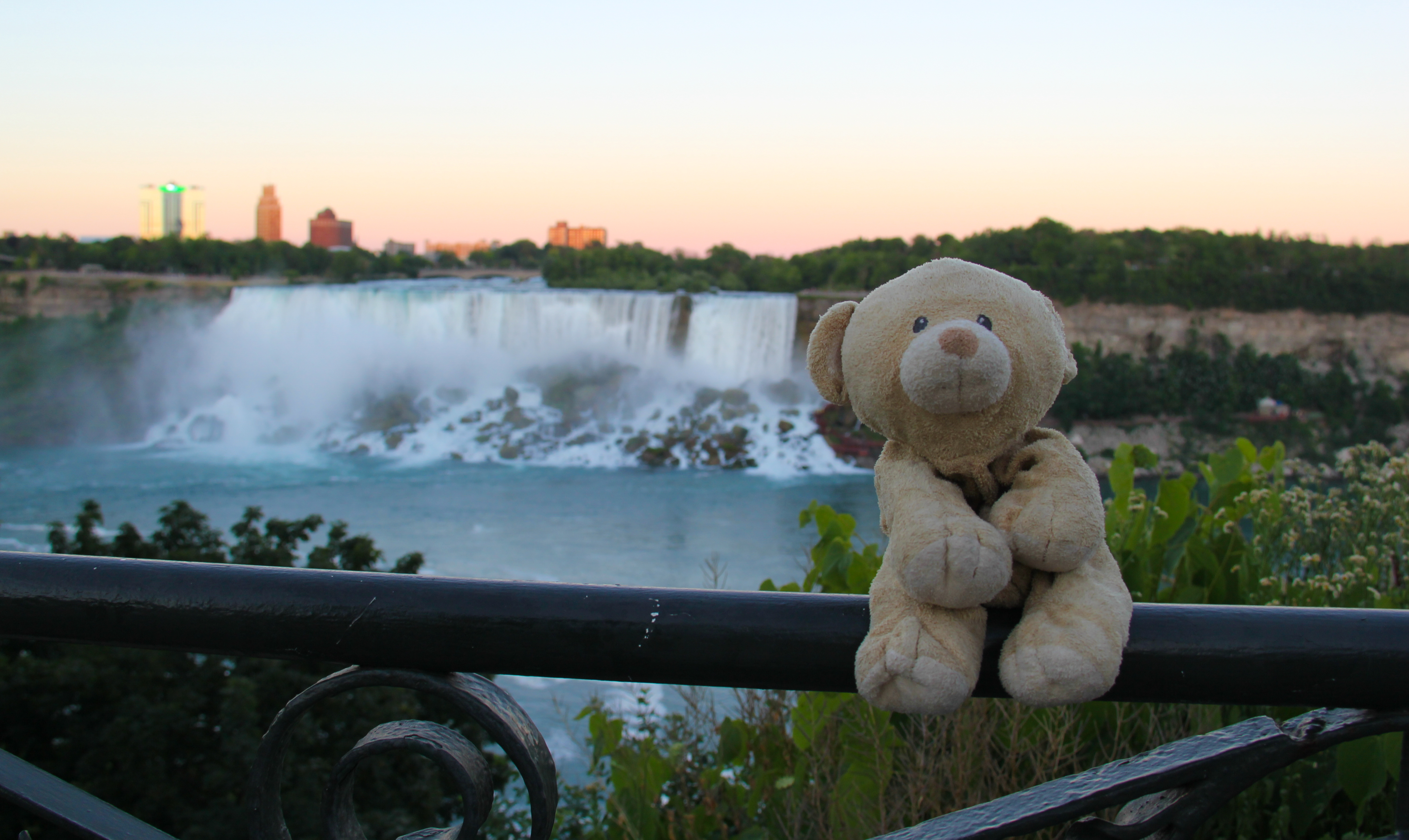 Sunset at the falls.